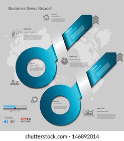 	Stylized presentation,option template with embellishment elements