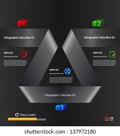 Stylized presentation,option template with empty text boxes and embellishment