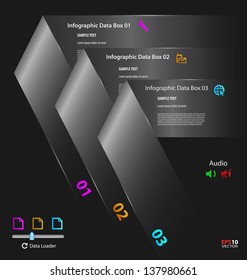 	Stylized presentation,option template with empty text boxes and embellishment