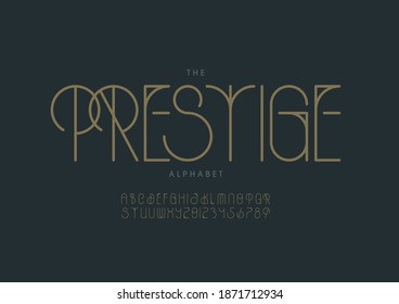 Vector de tipo de letra prestigioso estilizado