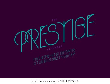 Stylized prestige alphabet font vector