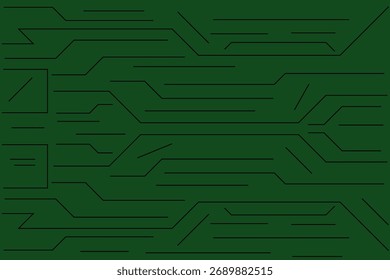 Diseño de Tablero de circuito impreso estilizado: Arte vectorial futurista para marca tecnológica y medios digitales