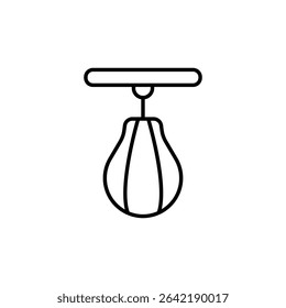 Stylized Punching Bag Icon Depicting Fitness And Strength Training