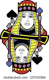 Stylized Queen of Spades without card version