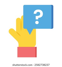 Stylized question icon representing curiosity, knowledge exploration, and active learning in mentoring and training.