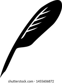 Stylized Quill Icon. Vector Image.
