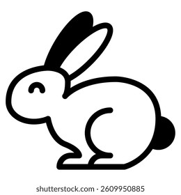 A stylized rabbit design suitable for children's products or educational content.