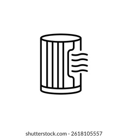 Stylized Radiator Icon Illustrating Comfort, Heat, and Home Warmth