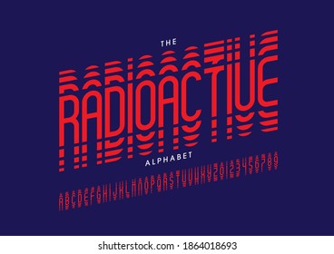 Vector de tipo de letra radiactivo estilizado