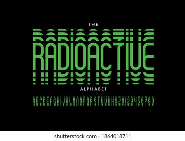 Vector de tipo de letra radiactivo estilizado