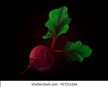 stylized red beet