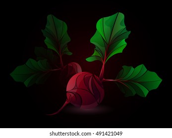 stylized red beet
