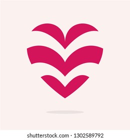 stylized red heart