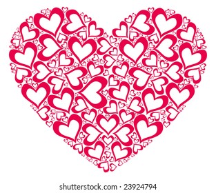 Stylized red heart