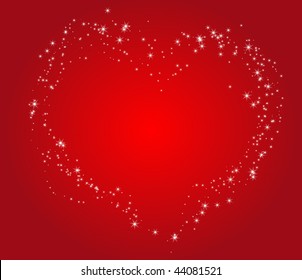Stylized red heart
