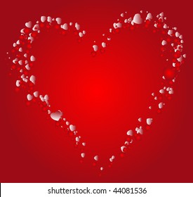 Stylized red heart