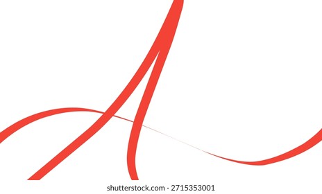 Uma letra vermelha estilizada A com curvas fluindo elegantes sobre um fundo branco