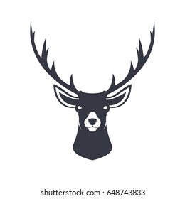 Stylized reindeer head. Vector illustration.