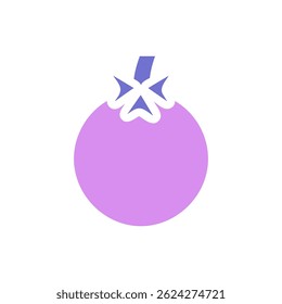 Stylized rendering of a plum, a simple design suitable for various applications