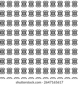 Stylized repeating motifs resembling artistic pillars or brackets. A balanced, minimalist design ideal for creative projects, branding, or print media.