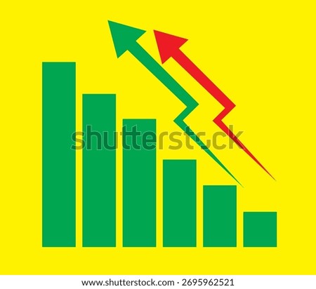 a stylized representation of a candlestick chart, a financial chart used to visualize price movements over time. The image depicts a bullish reversal pattern.