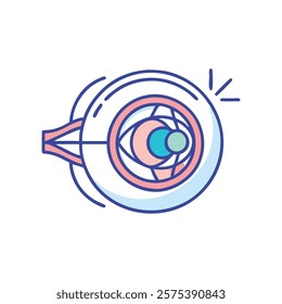 Stylized Representation of Eye Anatomy Icon