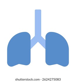 Stylized representation of human lungs for medical or educational use