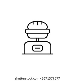 Stylized Representation Of Modern Weighing Scale Device In Minimalistic Design