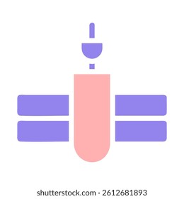 Stylized Representation of Satellite in Soft Tones