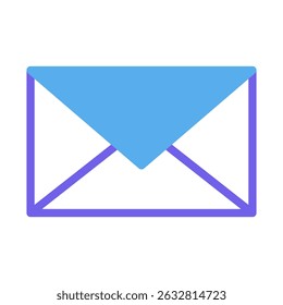 Stylized representation of a sealed envelope, modern communication concept