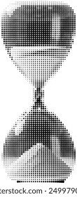 Stylized representation of a timekeeper using grayscale bands.