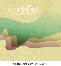 stylized retro. abstract background .wave. vector eps10