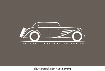 stylized retro car