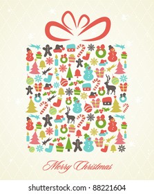 Stylized Retro Christmas Background