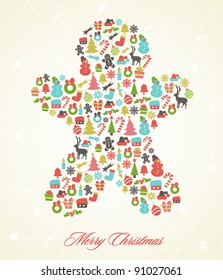 Stylized Retro Christmas Background