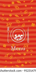 Stylized retro menu with vegetables