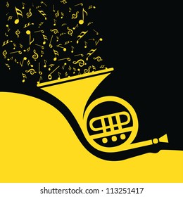 Stylized retro musical background.