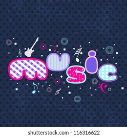 Stylized retro musical background. EPS 10.