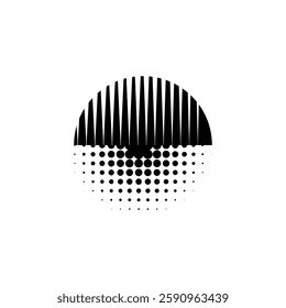 A stylized retro sun with a geometric shape, capturing the vibrant look of the 80s and 90s.