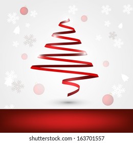 Stylized ribbon Christmas tree.