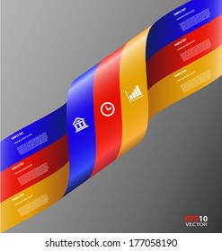 	Stylized ribbon presentation,option template