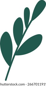 Stilisierte rollende Hügel-Illustration mit geschichtetem Grün, minimalistisches natürliches Design-Element perfekt für Hintergründe, Öko-Kunstwerke, dekorative Projekte.