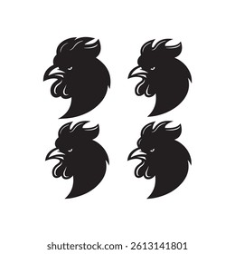  Stylized Rooster Logo  Design with Dynamic Pose