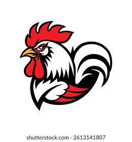  Stylized Rooster Logo  Design with Dynamic Pose