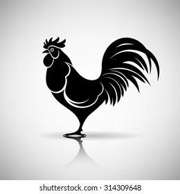 stylized rooster on a light background