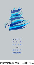 Stylized rooster, symbol of the year