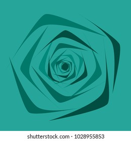 Stylized Rose in Ethnic Style. Vector Flower. Geometric Illustration. Beautiful Rose for Textile, Tile, Paper, Card, Banner, Fabric, Illustration. Symbol.