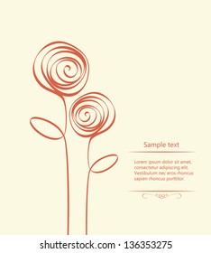 Stylized roses. Vector illustration