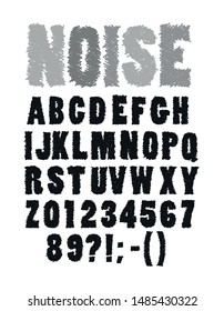 Stylized Rough and Noisy handwritten vector font