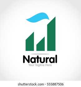 Stylized round shape graphic logo template, vector illustration isolated on white background. Creative logotype template with round foliage, environment, nature, growth concept